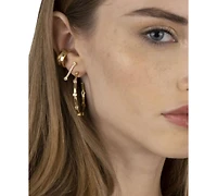 Bonheur Jewelry Diana Crystal Large Hoop Earrings