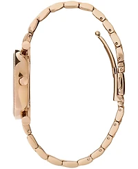 Olivia Burton Women's T-Bar Carnation Gold-Tone Stainless Steel Bracelet Watch 32mm