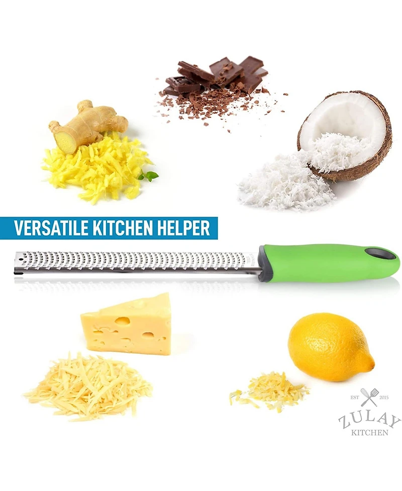 Zulay Kitchen Handheld Stainless Steel Cheese Grater & Zester