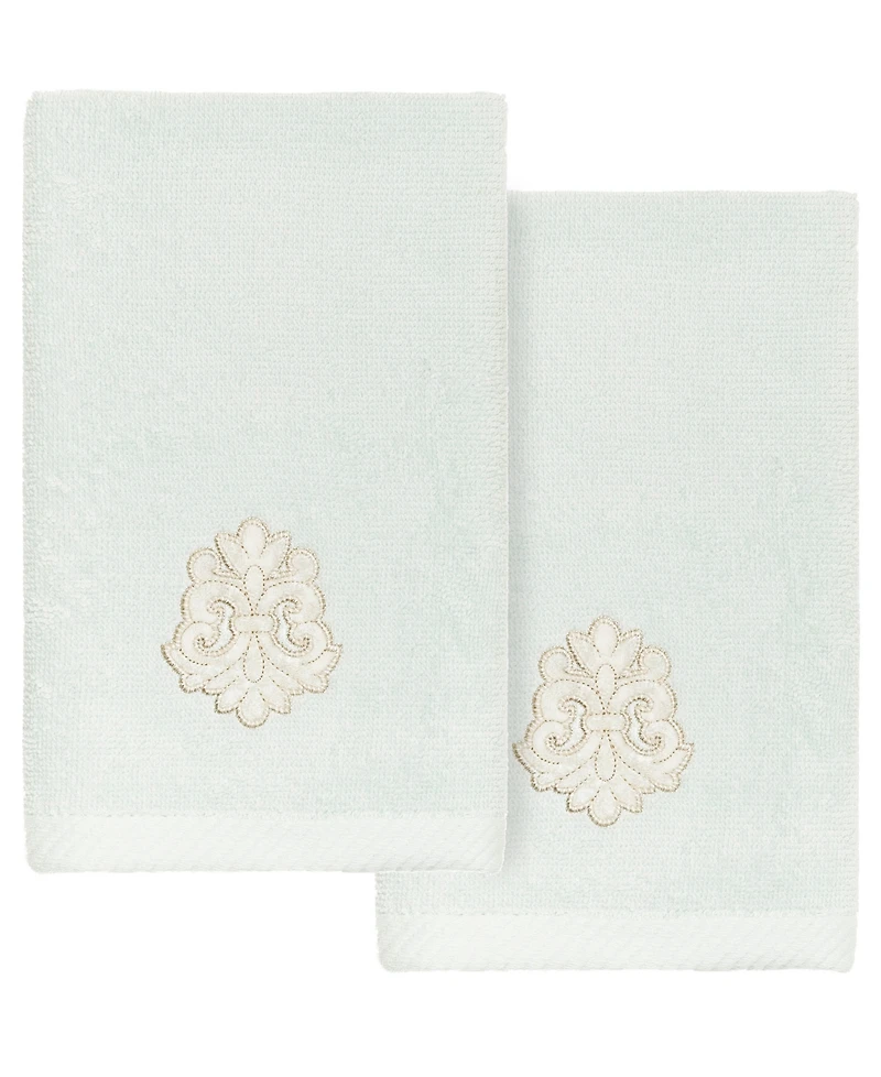 Linum Home Turkish Cotton May Embellished 2-Pc. Fingertip Towel Set