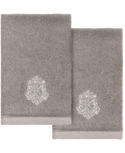 Linum Home Turkish Cotton May Embellished 2-Pc. Fingertip Towel Set