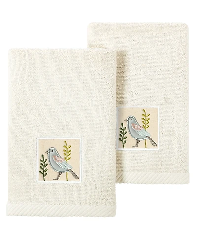 Linum Home Turkish Cotton Belinda Embellished 2-Pc. Fingertip Towel Set