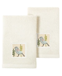Linum Home Turkish Cotton Belinda Embellished 2-Pc. Fingertip Towel Set