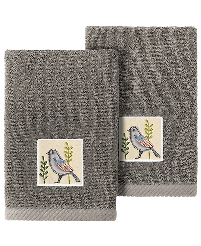Linum Home Turkish Cotton Belinda Embellished 2-Pc. Fingertip Towel Set
