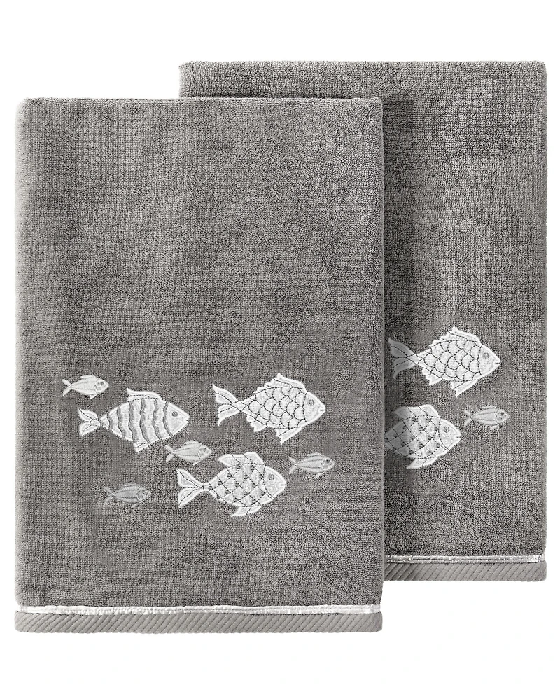 Linum Home Turkish Cotton Figi Embellished -Pc. Bath Towel Set