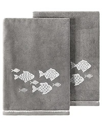 Linum Home Turkish Cotton Figi Embellished -Pc. Bath Towel Set