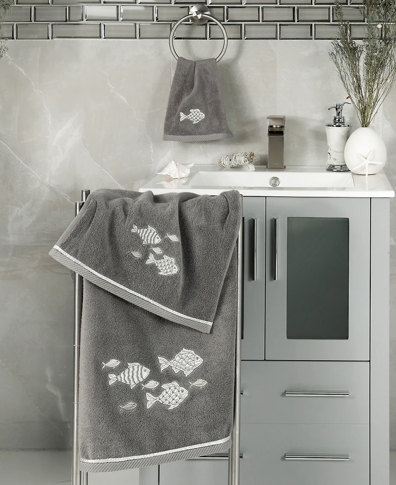 Linum Home Turkish Cotton Figi Embellished 2-Pc. Hand Towel Set