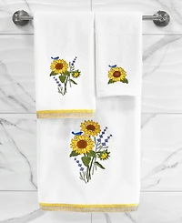 Linum Home Turkish Cotton Girasol Embellished 2-Pc. Hand Towel Set