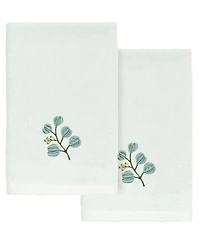 Linum Home Turkish Cotton Botanica Embellished 2-Pc. Fingertip Towel Set
