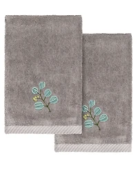 Linum Home Turkish Cotton Botanica Embellished 2-Pc. Fingertip Towel Set
