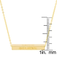 Macy's Gold Plated Love, Faith, Believe, Blessed Necklace