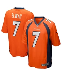 Men's Nike John Elway Orange Denver Broncos Game Retired Player Jersey