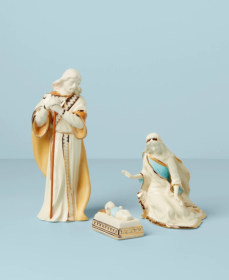 Lenox First Blessing Nativity 3 Piece Holy Family Figurine Set