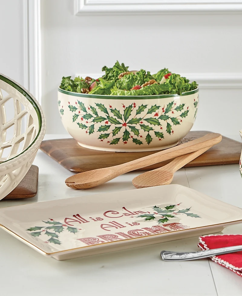 Lenox Holiday Salad Bowl Serve Set
