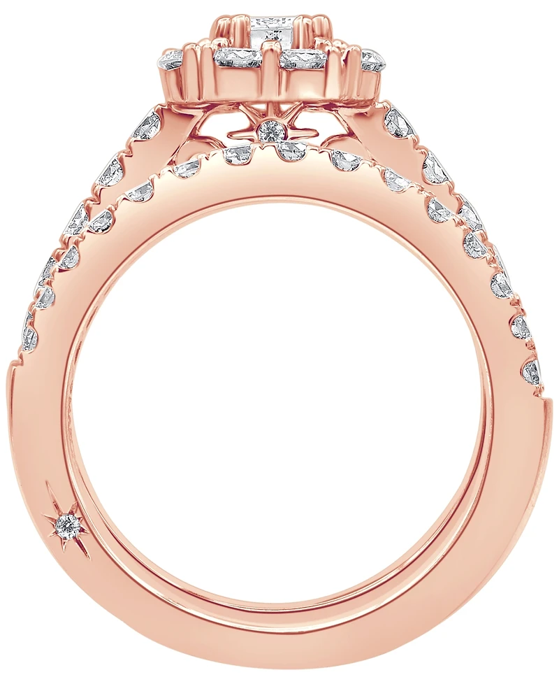 Certified Diamond Bridal Set (2 ct. t.w.) 18k White, Yellow or Rose Gold