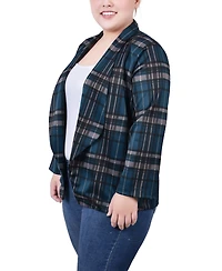 Ny Collection Plus Size 3/4 Sleeve Ponte Blazer