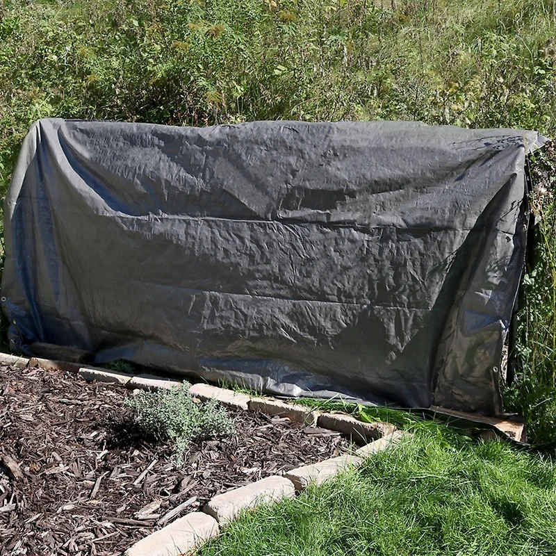 Dark Gray Reversible Heavy-Duty Multipurpose Outdoor Tarps - Set of 5 - 12 x 16 Feet