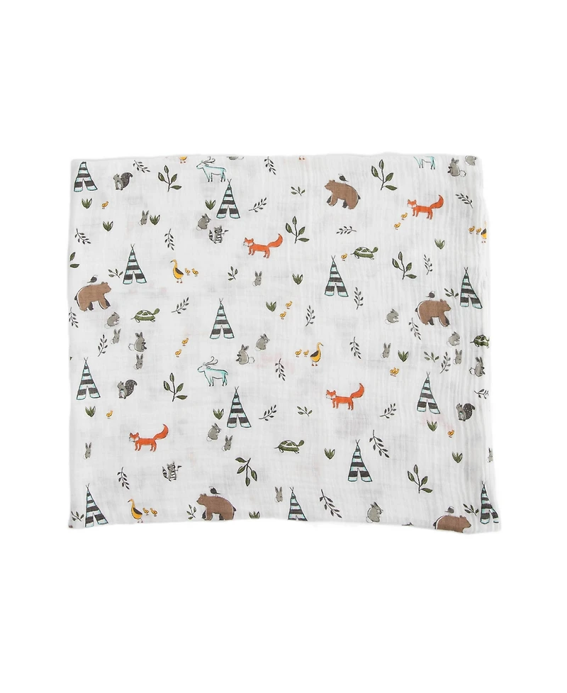 Little Unicorn Watercolor Roses Cotton Muslin 3-Pack Swaddle Blanket Set