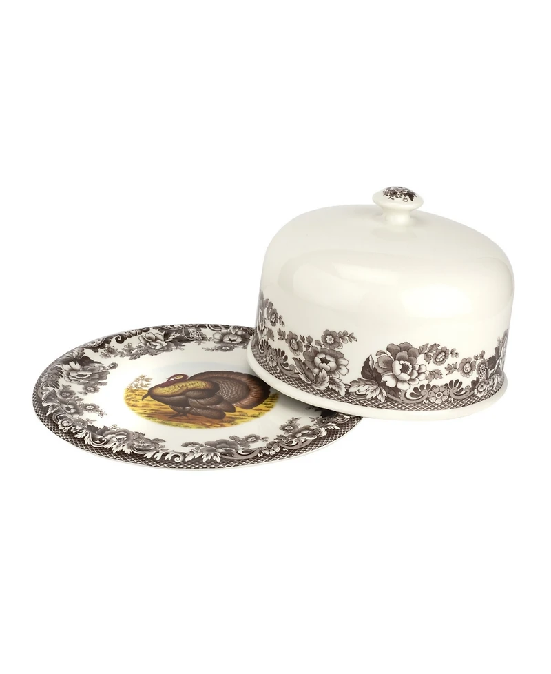 Spode Woodland Turkey Serving Platter with Dome
