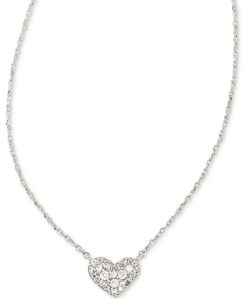 Kendra Scott Gold-Tone Pave Heart 19" Adjustable Pendant Necklace