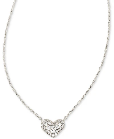 Kendra Scott Gold-Tone Pave Heart 19" Adjustable Pendant Necklace