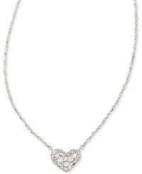 Kendra Scott Gold-Tone Pave Heart 19" Adjustable Pendant Necklace