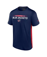 Men's Fanatics Navy, Red Columbus Blue Jackets Authentic Pro Rink Tech T-Shirt