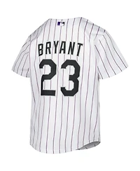 Big Boys and Girls Nike Kris Bryant White Colorado Rockies Home Replica Player Jersey