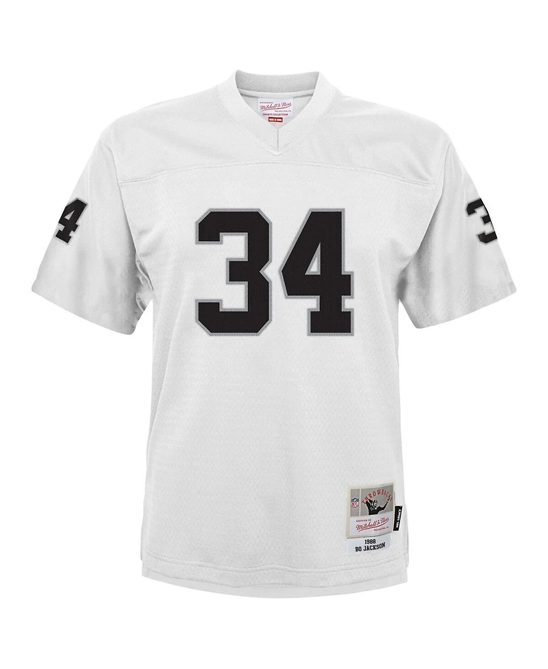 Big Boys and Girls Mitchell & Ness Bo Jackson White Las Vegas Raiders 1988 Retired Player Legacy Jersey