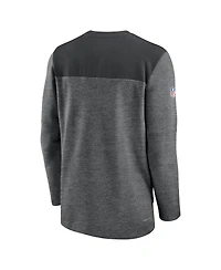 Men's Nike Charcoal New Orleans Saints Sideline Lockup Performance Quarter-zip Jacket