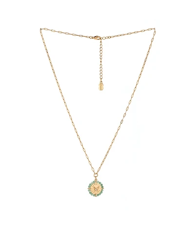 Charged Stone Beaded Pendant Necklace
