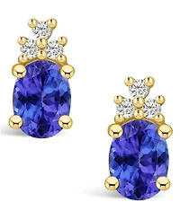 Macy's Tanzanite (-1/ Ct. t.w.) and Diamond (1/5 Stud Earrings