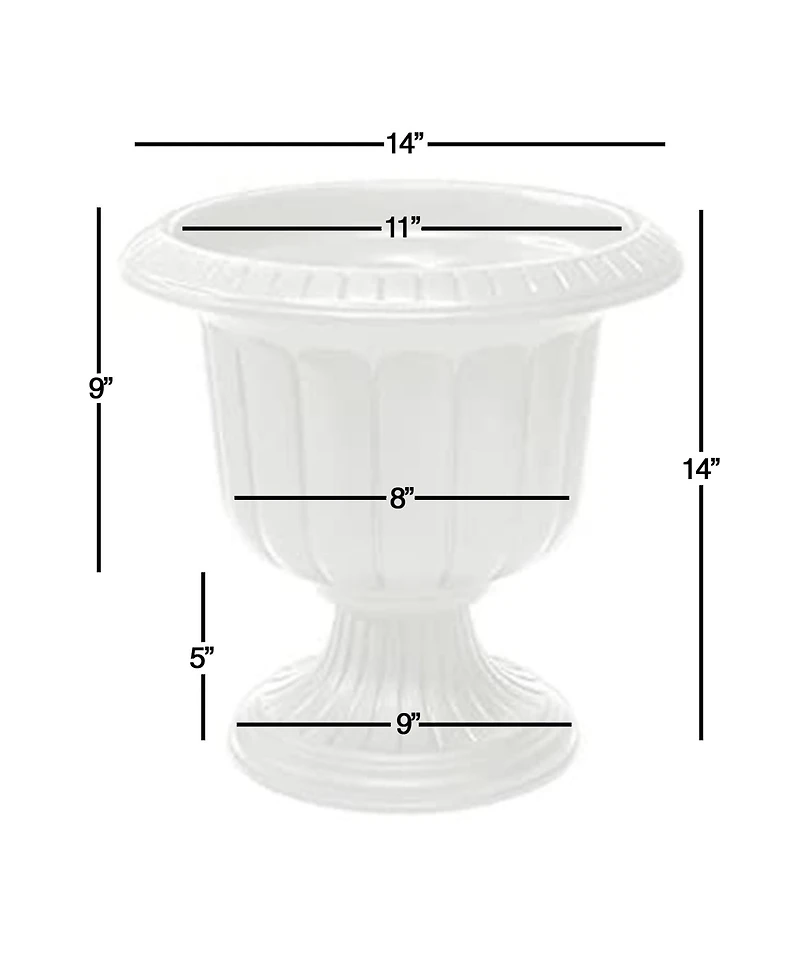 Novelty Classic Urn, 14 Inch, White