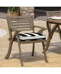 Arden Selections ProFoam Round Back Patio Cushion Onyx Black Cabana