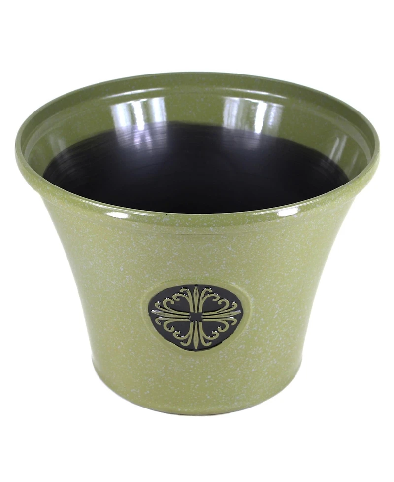 Garden Elements Logo Large Plastic Modern Planter Lime Green 14.75 Inches