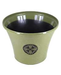 Garden Elements Logo Large Plastic Modern Planter Lime Green 14.75 Inches