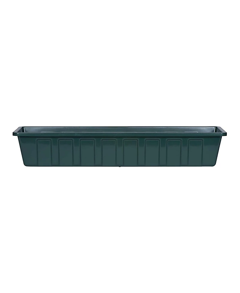 Novelty Polypro Plastic Hunter Green Flower Box Planter, 29.75 In