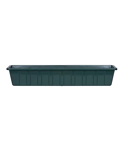 Novelty Polypro Plastic Hunter Green Flower Box Planter, 29.75 In
