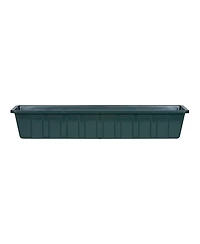 Novelty Polypro Plastic Hunter Green Flower Box Planter, 29.75 In