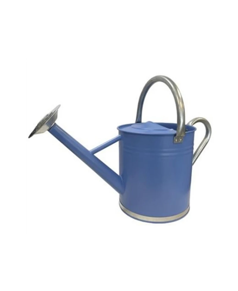 Gardener Select Metal Watering Can, Blue Galvanized Accents, 1.85 Gal
