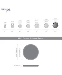 Crescent Garden Universal Saucer, Round, Alpine White, 25.5in