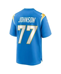 Men's Nike Zion Johnson Powder Blue Los Angeles Chargers 2022 Nfl Draft First Round Pick Game Jersey
