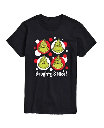 Airwaves Men's Dr. Seuss The Grinch Naughty Nice Graphic T-shirt