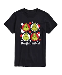 Airwaves Men's Dr. Seuss The Grinch Naughty Nice Graphic T-shirt