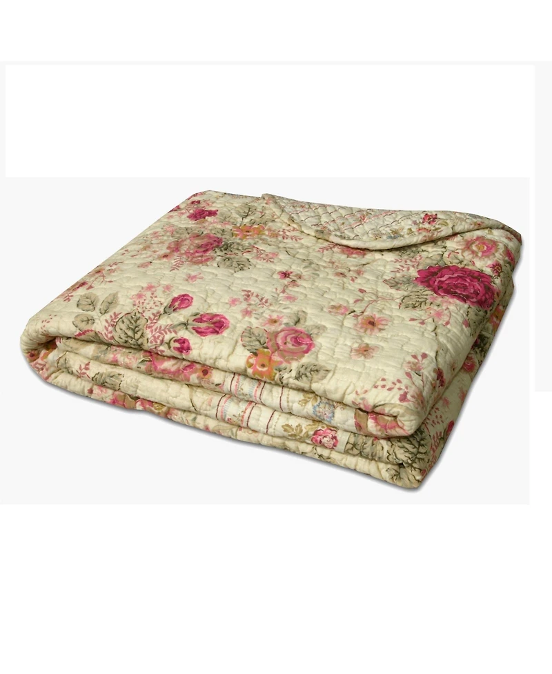 Greenland Home Fashions Antique Rose Throw, 50" x 60"