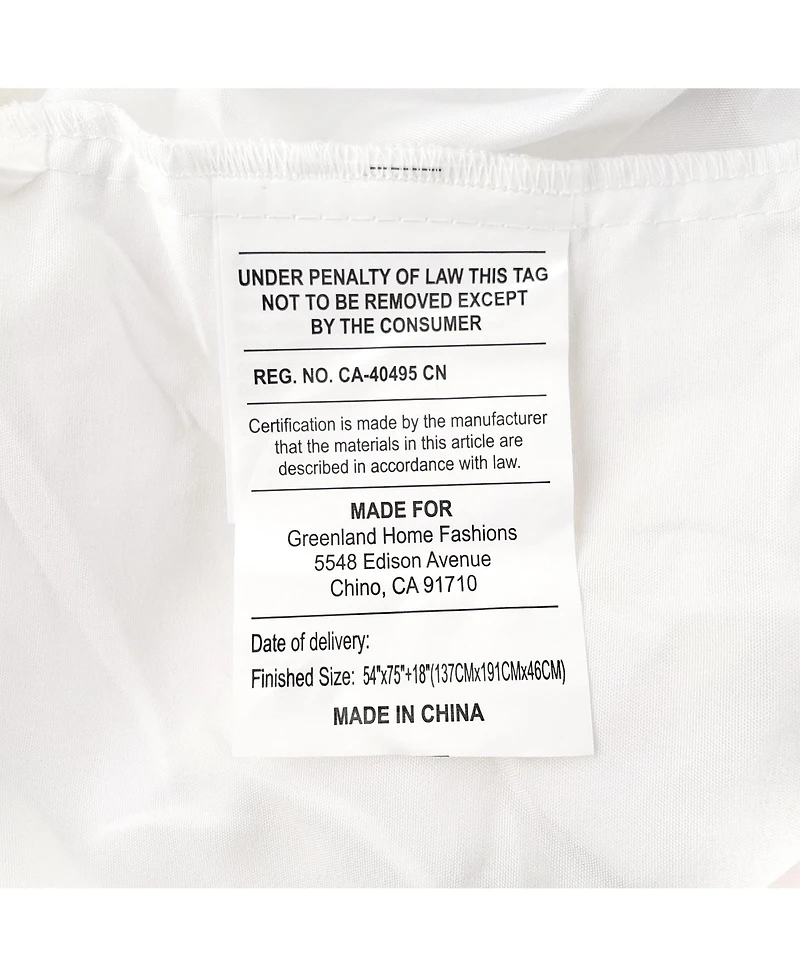 Greenland Home Fashions Cotton Voile 18" Drop Bedskirt