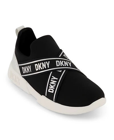 Dkny Toddler Girls Mia Stretch Pull Tag Slip On Sneaker