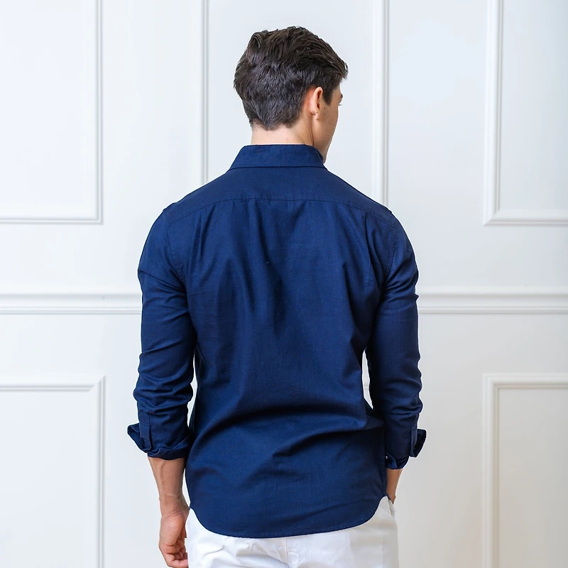 Hope & Henry Men's Linen Button Down Shirt