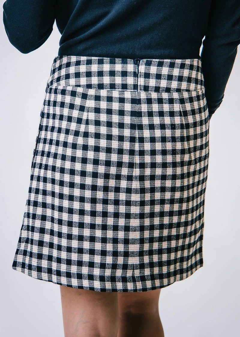 Hope & Henry Womens' Flannel Mini Skirt