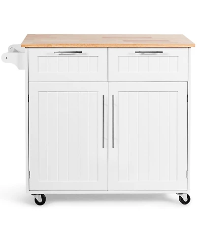 Rolling Kitchen Cart Island Heavy Duty Storage Trolley Cabinet